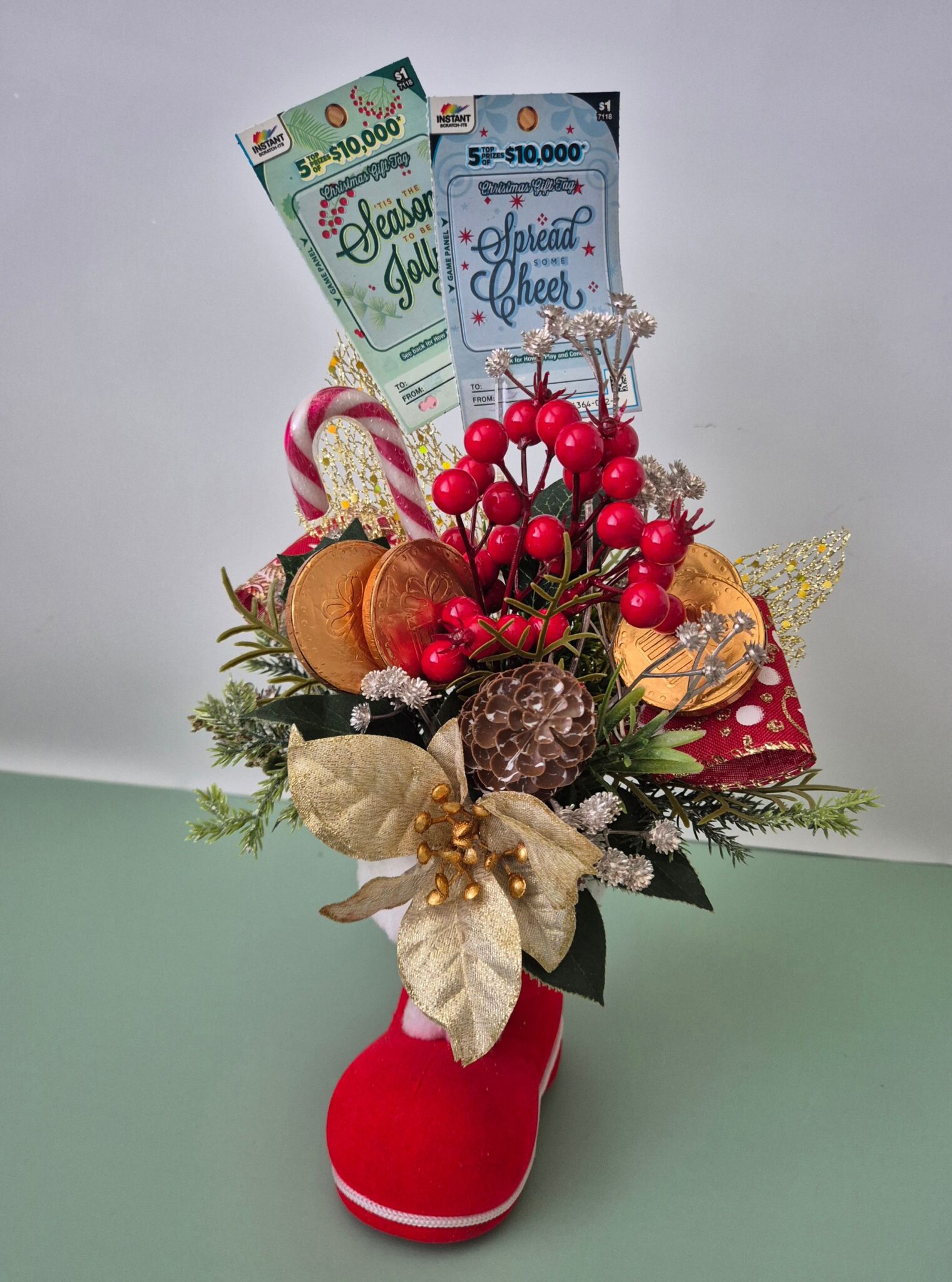 A Golden Christmas Boot